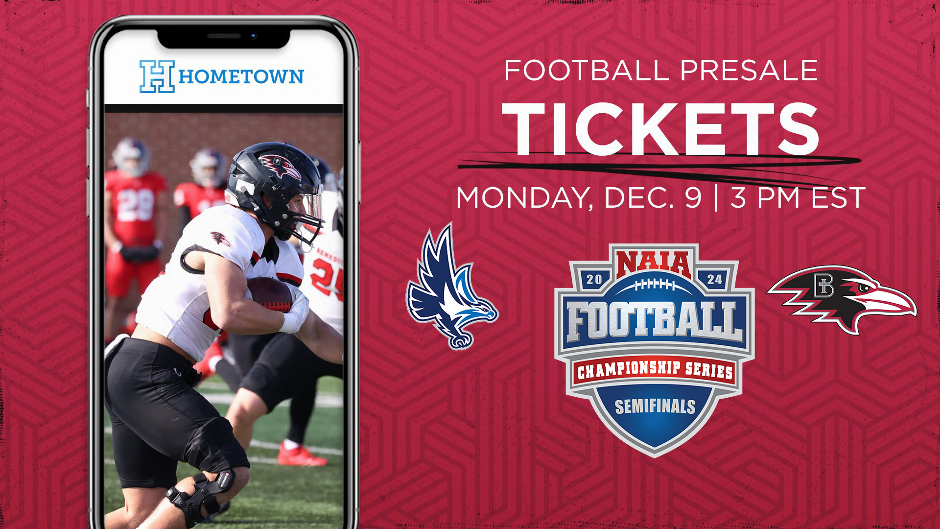 NAIA Football Championship Series Semifinal Tickets available today at 3 p.m. EST