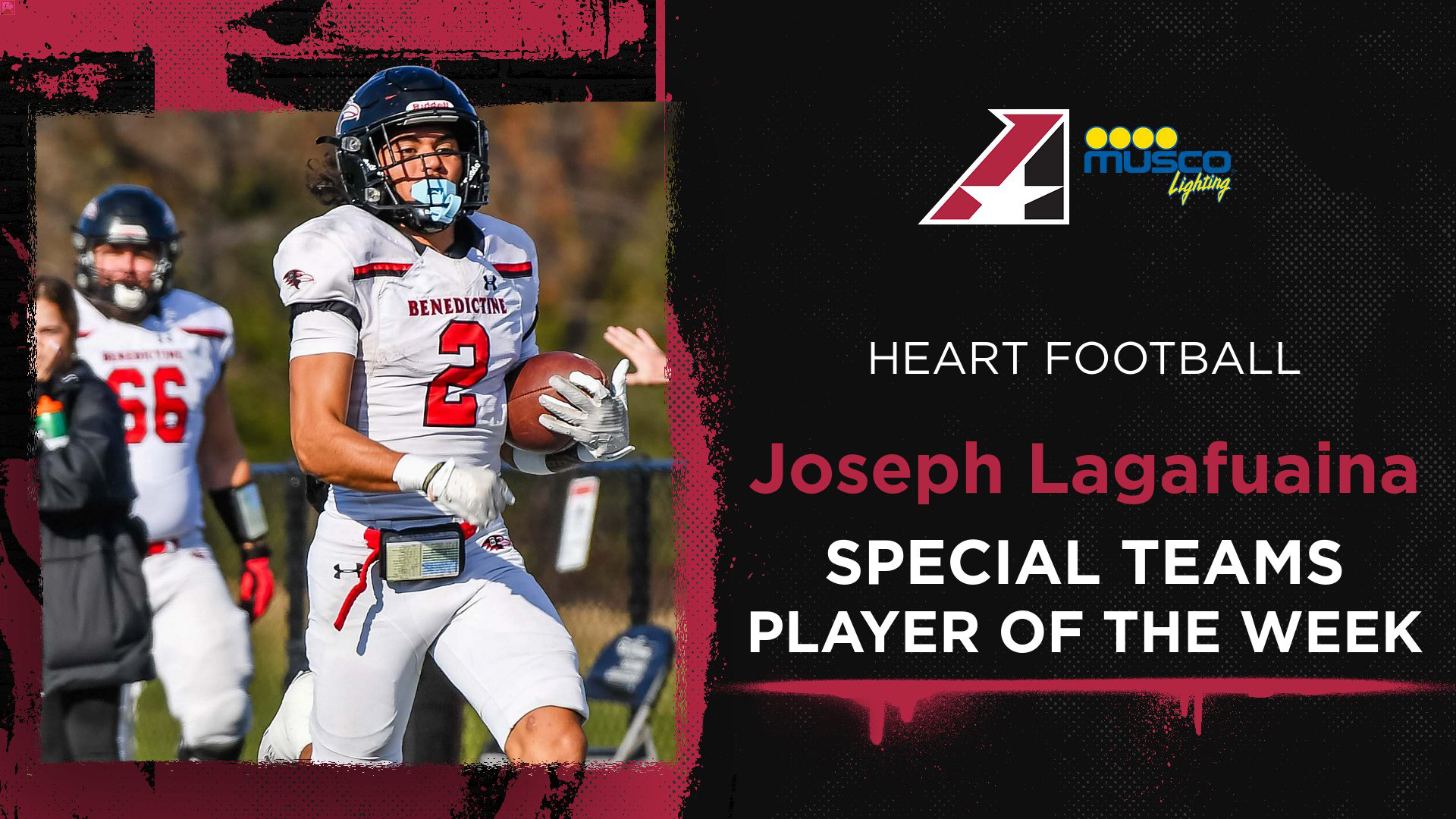 Joseph Lagafuaina named final Heart Football Special Teams Player of the Week