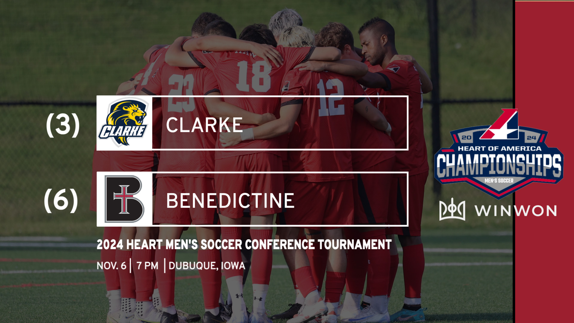 (RV) Men's Soccer heads to Dubuque, Iowa, for Heart Quarterfinal with (RV) Clarke