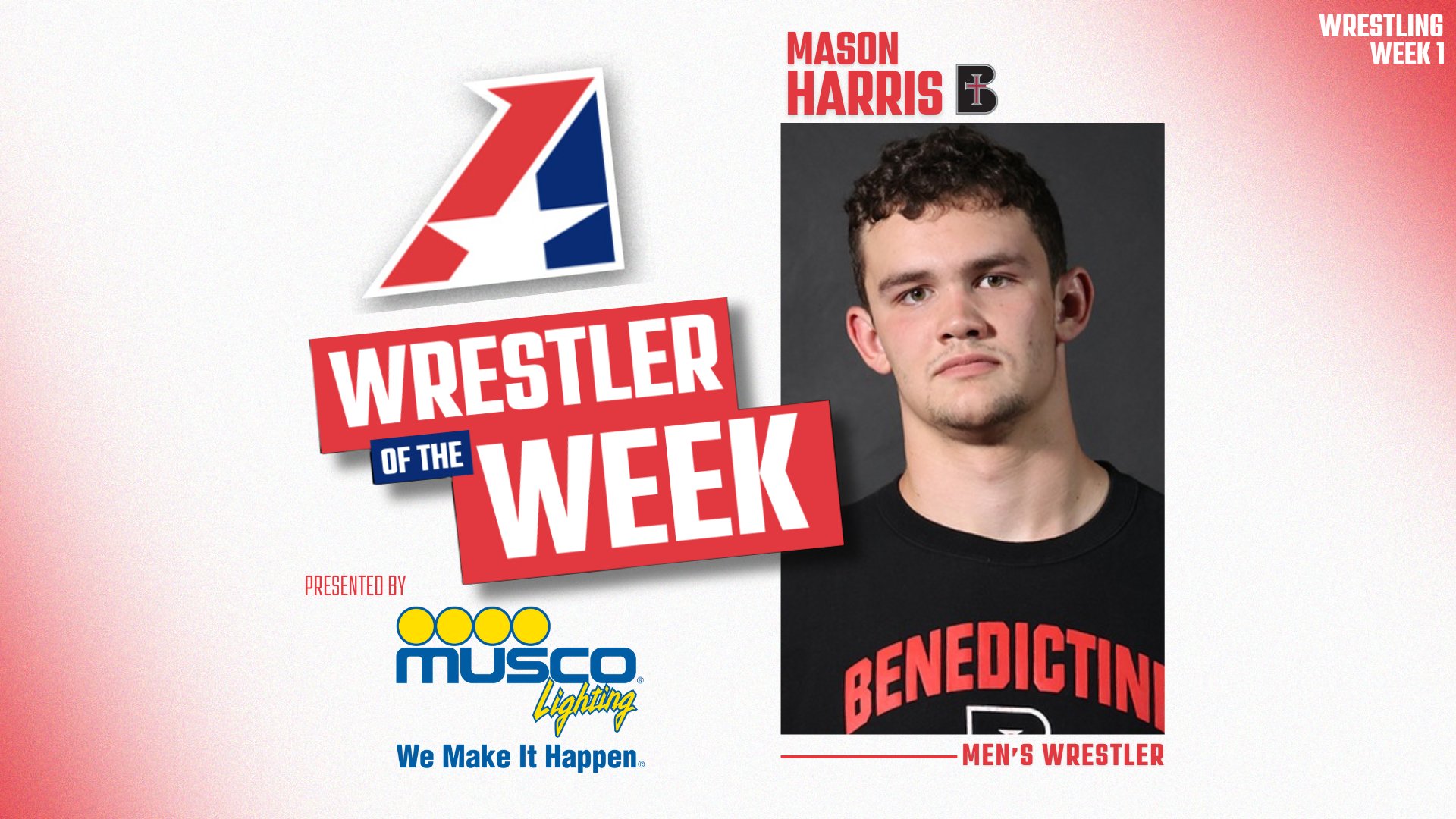 Mason Harris named Heart Men's Wrestler of the Week